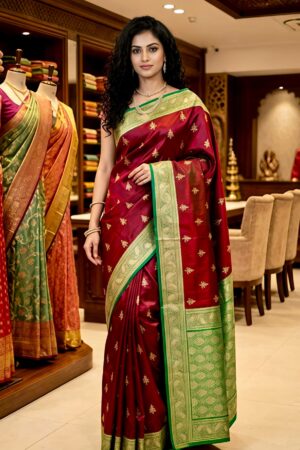 Regal Blue Wedding Saree